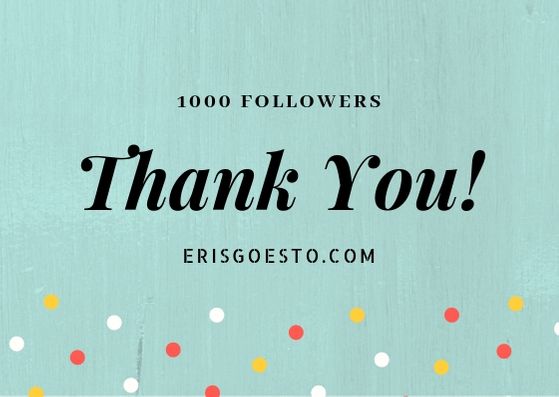 Thank You, 1000 Followers!
