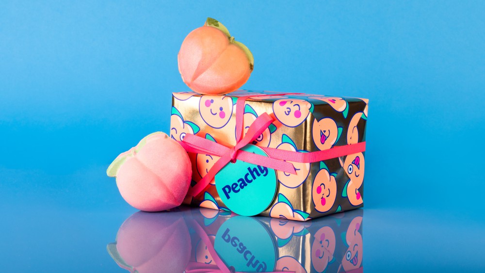 Lush’s Cheeky Valentine’s Day Series Includes Peach and Aubergine Soaps / Naked Shower Gels