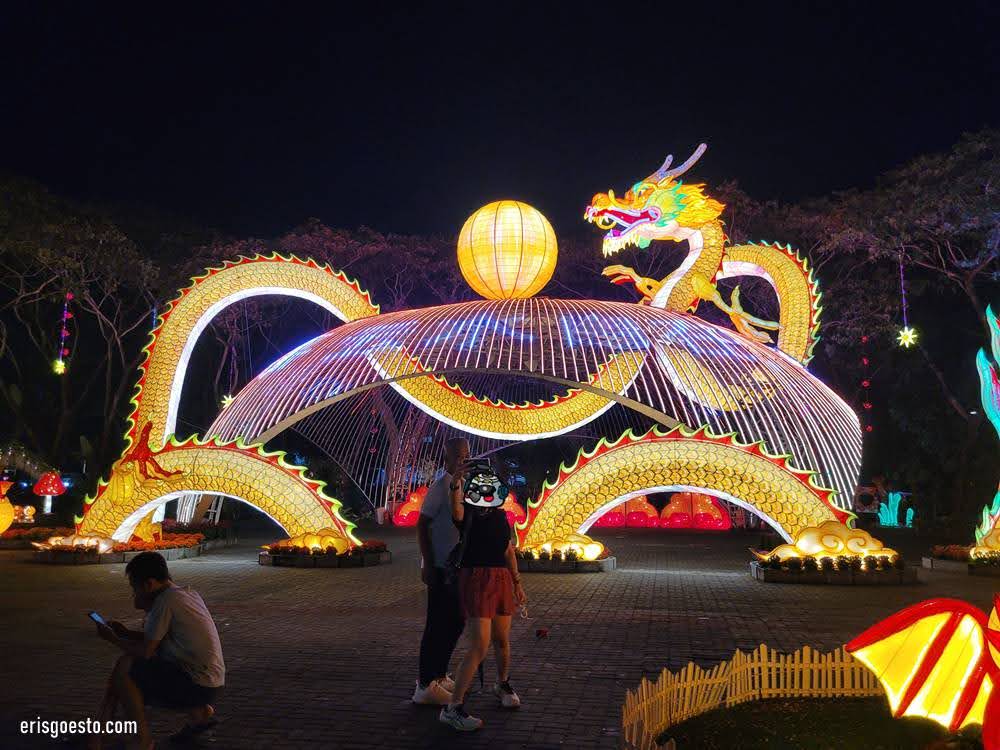 CNY 2024 –  Majestic Dragon-themed Lights @ Fo Guang Shan Dong Zhen Temple, Jenjarom